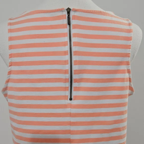 Old Navy Size M Cotton Polyester Orange White Striped Womens Tank Dress with - Picture 6 of 16